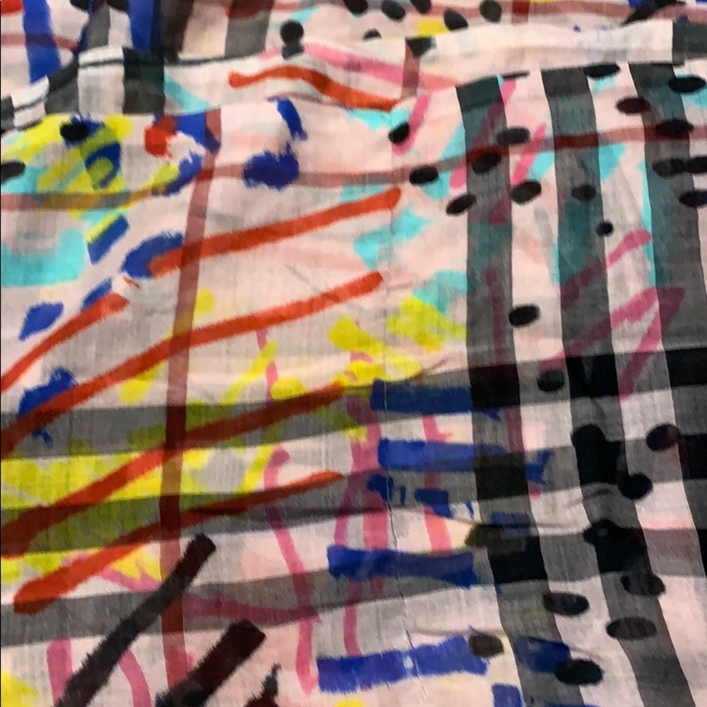 Burberry Pink Graffiti Scarf - pre owned - Picture 10 of 10